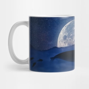 flying whale Mug